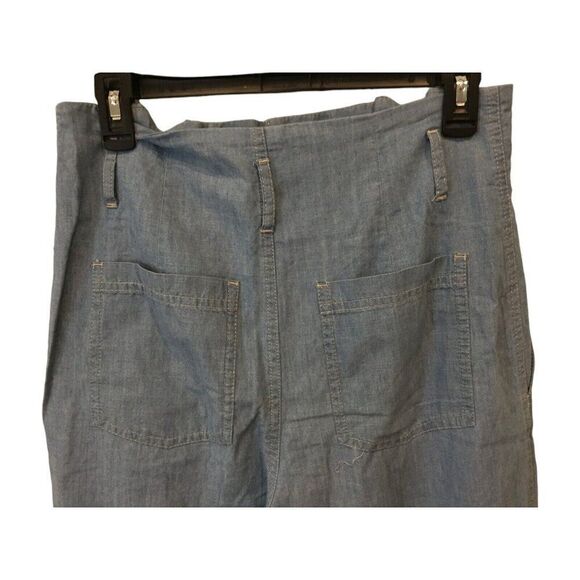 Zara Womens Dress Pants S Blue Wide Leg High Rise Pleated Belted 7968/051 NWT - Picture 6 of 13